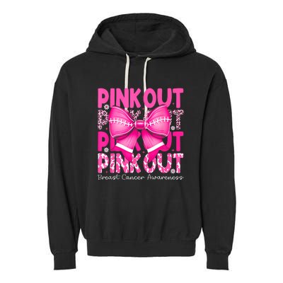 Gift Out Football Breast Cancer Awareness Garment-Dyed Fleece Hoodie