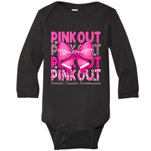 Gift Out Football Breast Cancer Awareness Baby Long Sleeve Bodysuit