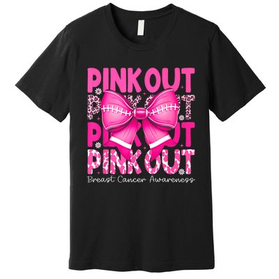 Gift Out Football Breast Cancer Awareness Premium T-Shirt