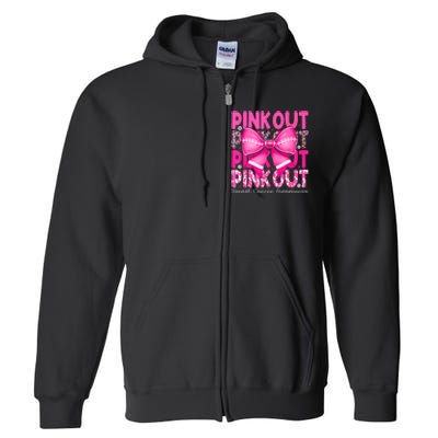 Gift Out Football Breast Cancer Awareness Full Zip Hoodie