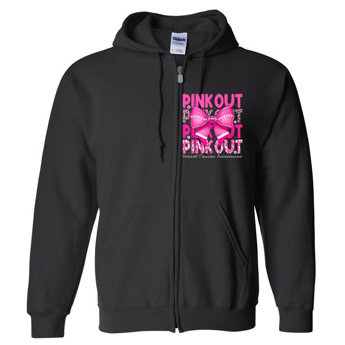 Gift Out Football Breast Cancer Awareness Full Zip Hoodie