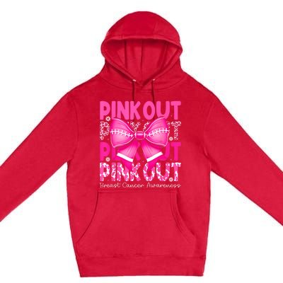 Gift Out Football Breast Cancer Awareness Premium Pullover Hoodie