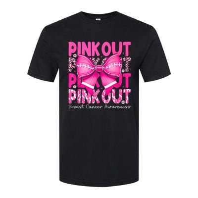 Gift Out Football Breast Cancer Awareness Softstyle CVC T-Shirt