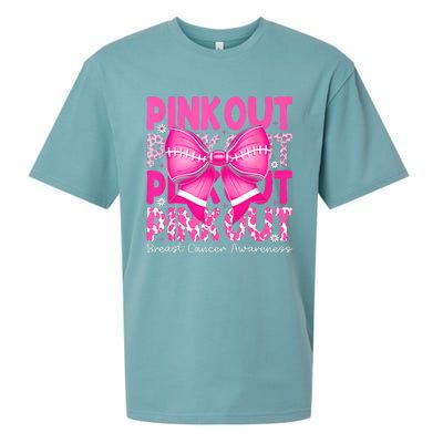 Gift Out Football Breast Cancer Awareness Sueded Cloud Jersey T-Shirt