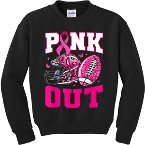 Gift Out Football Team Breast Cancer Awareness Month Kids Sweatshirt