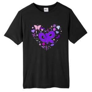 Girl Olivia First Name Personalized Groovy 80s Heart Tall Fusion ChromaSoft Performance T-Shirt