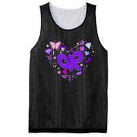 Girl Olivia First Name Personalized Groovy 80s Heart Mesh Reversible Basketball Jersey Tank