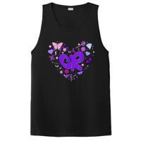 Girl Olivia First Name Personalized Groovy 80s Heart PosiCharge Competitor Tank