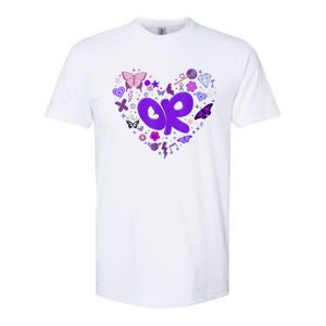 Girl Olivia First Name Personalized Groovy 80s Heart Softstyle CVC T-Shirt