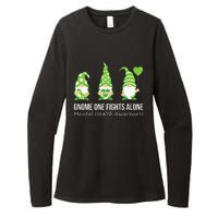 Gnome One Fights Alone Mental Health Awareness Green Ribbon Womens CVC Long Sleeve Shirt