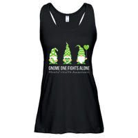 Gnome One Fights Alone Mental Health Awareness Green Ribbon Ladies Essential Flowy Tank