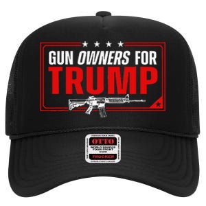 Gun Owners For Trump High Crown Mesh Back Trucker Hat