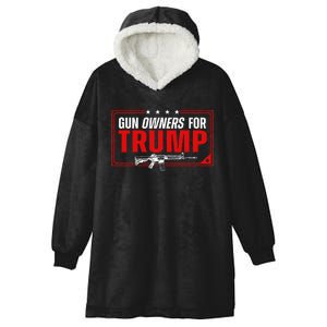 Gun Owners For Trump Hooded Wearable Blanket