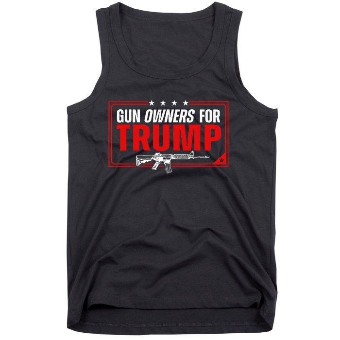 Gun Owners For Trump Tank Top