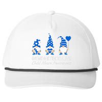 Gnome One Fights Alone Child Abuse Awareness Blue Ribbon Snapback Five-Panel Rope Hat