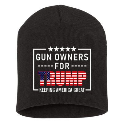 Gun Owners For Trump 2020 Conservative Gift 2nd Amendment Short Acrylic Beanie