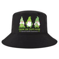 Gnome One Fights Alone Green Mental Health Awareness Cool Comfort Performance Bucket Hat
