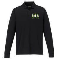 Gnome One Fights Alone Green Mental Health Awareness Performance Long Sleeve Polo