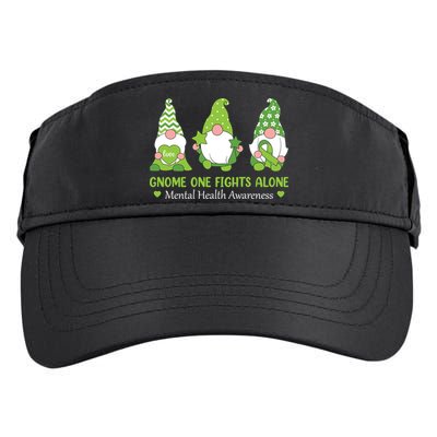 Gnome One Fights Alone Green Mental Health Awareness Adult Drive Performance Visor