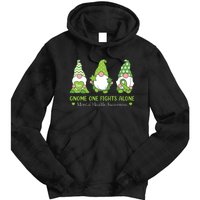 Gnome One Fights Alone Green Mental Health Awareness Tie Dye Hoodie