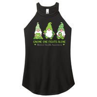 Gnome One Fights Alone Green Mental Health Awareness Women's Perfect Tri Rocker Tank