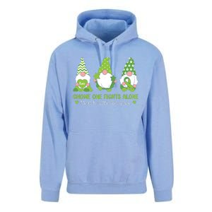 Gnome One Fights Alone Green Mental Health Awareness Unisex Surf Hoodie