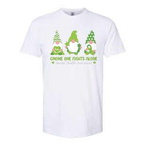 Gnome One Fights Alone Green Mental Health Awareness Softstyle CVC T-Shirt