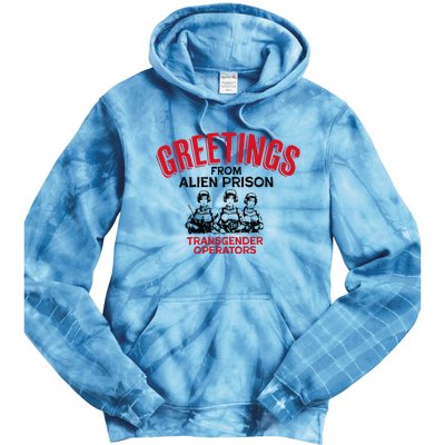 Greetings Operators From Alien Prison Tie Dye Hoodie