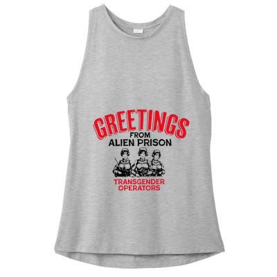 Greetings Operators From Alien Prison Ladies PosiCharge Tri-Blend Wicking Tank