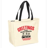 Greetings Operators From Alien Prison Zip Tote Bag