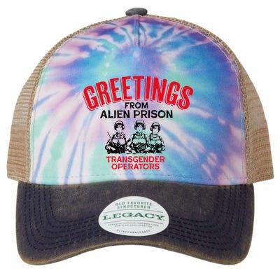Greetings Operators From Alien Prison Legacy Tie Dye Trucker Hat