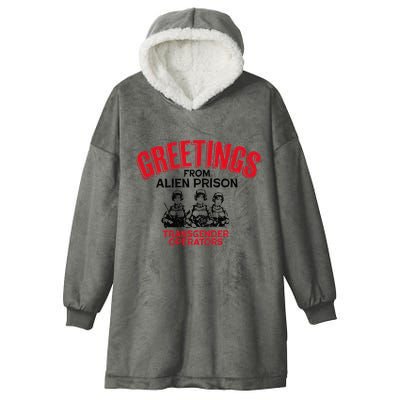 Greetings Operators From Alien Prison Hooded Wearable Blanket