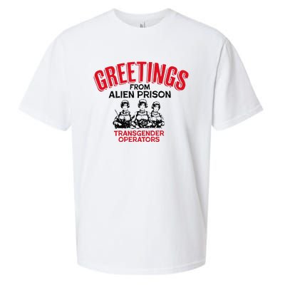 Greetings Operators From Alien Prison Sueded Cloud Jersey T-Shirt