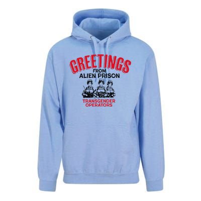 Greetings Operators From Alien Prison Unisex Surf Hoodie