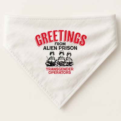 Greetings Operators From Alien Prison USA-Made Doggie Bandana