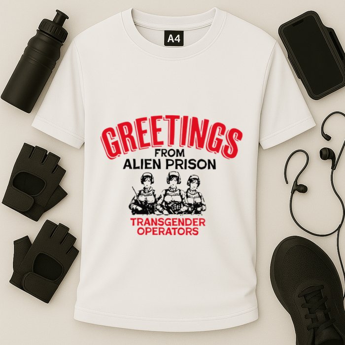 Greetings Operators From Alien Prison Performance Shirt