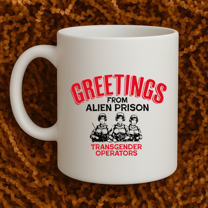 Greetings Operators From Alien Prison Mug