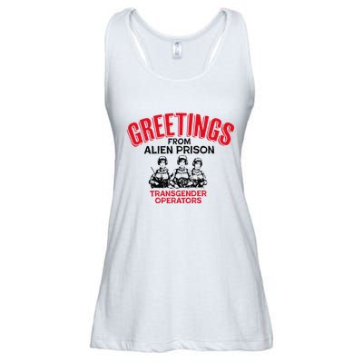 Greetings Operators From Alien Prison Ladies Essential Flowy Tank