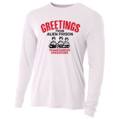 Greetings Operators From Alien Prison Cooling Performance Long Sleeve Crew