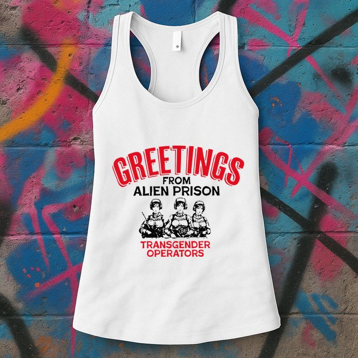 Greetings Operators From Alien Prison Womens Tank Top
