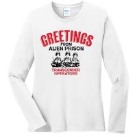 Greetings Operators From Alien Prison Ladies Long Sleeve Shirt