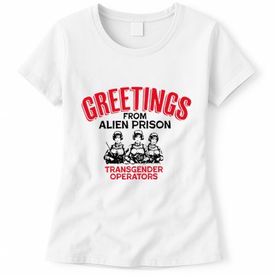 Greetings Operators From Alien Prison Womens T-Shirt