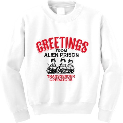 Greetings Operators From Alien Prison Kids Sweatshirt