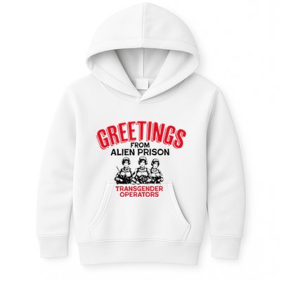 Greetings Operators From Alien Prison Kids Hoodie