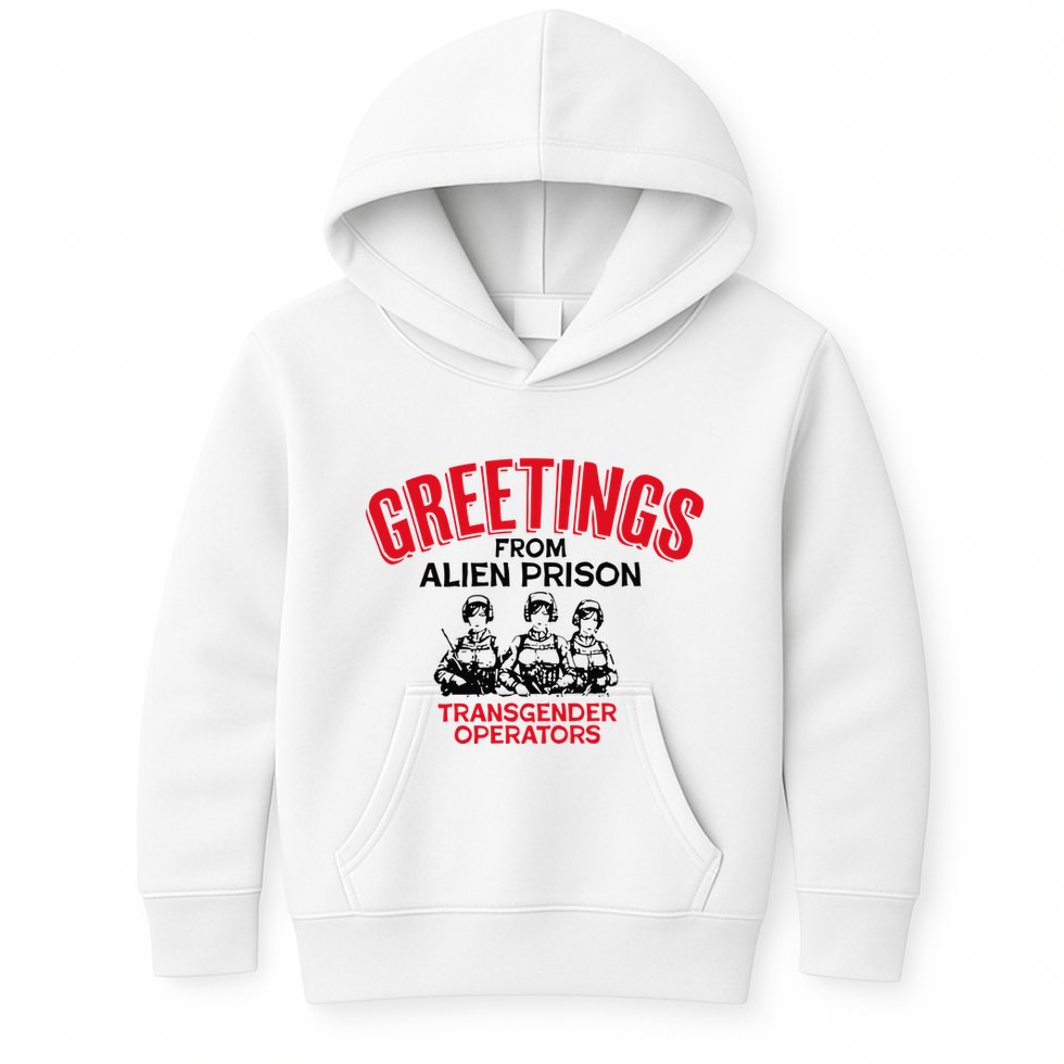 Greetings Operators From Alien Prison Kids Hoodie