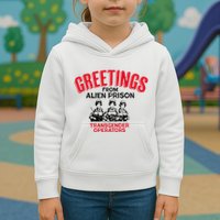 Greetings Operators From Alien Prison Kids Hoodie