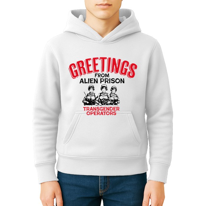 Greetings Operators From Alien Prison Kids Hoodie