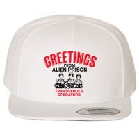 Greetings Operators From Alien Prison Wool Snapback Cap