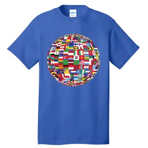 Globe Of Flags World Map Atlas Funny Gift Funny Gift Tall T-Shirt