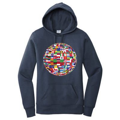 Globe Of Flags World Map Atlas Funny Gift Funny Gift Women's Pullover Hoodie